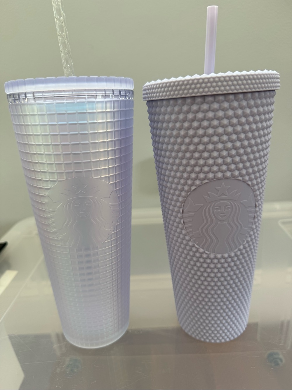 Starbucks Bundle of Two - Iridescent Lavender Studded Tumbler